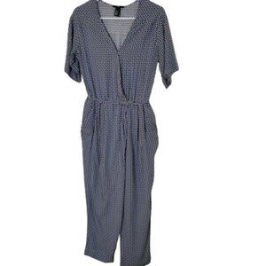 H&M short sleeve, V neck, jumpsuit